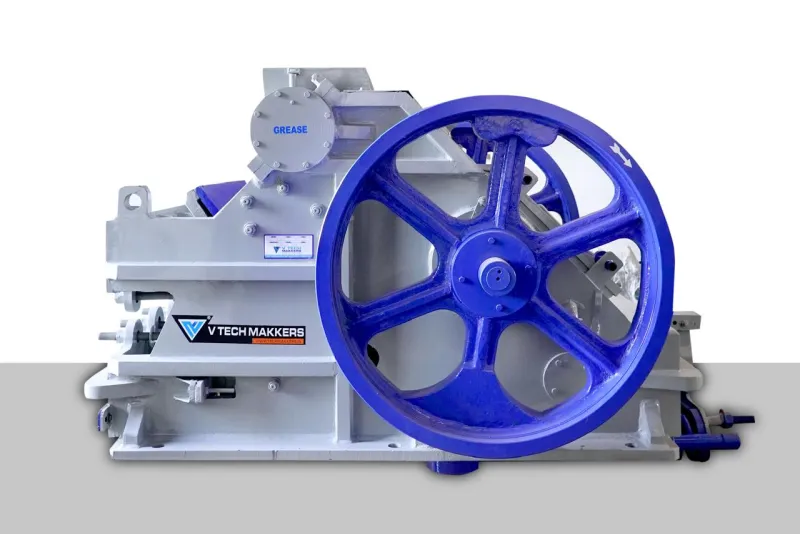 Double Toggle Jaw Crusher manufactured by VTech Makkers India